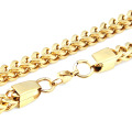 Joyas de plata de oro de moda 316L Collar de joyería de acero inoxidable Titanio Collar de hombres pulidos electrocholados